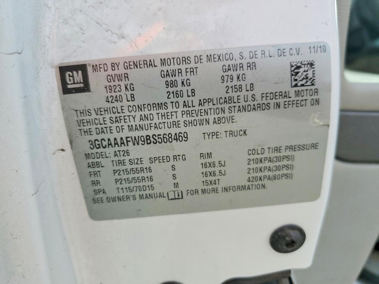 2011 CHEVROLET HHR PANEL LS photo 13