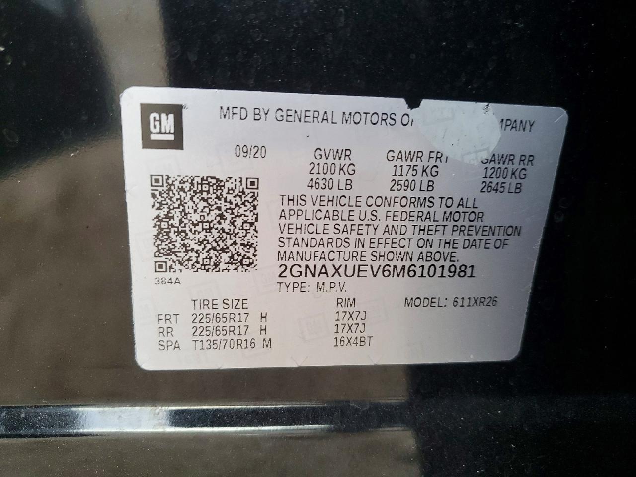 2021 CHEVROLET EQUINOX LT photo 13