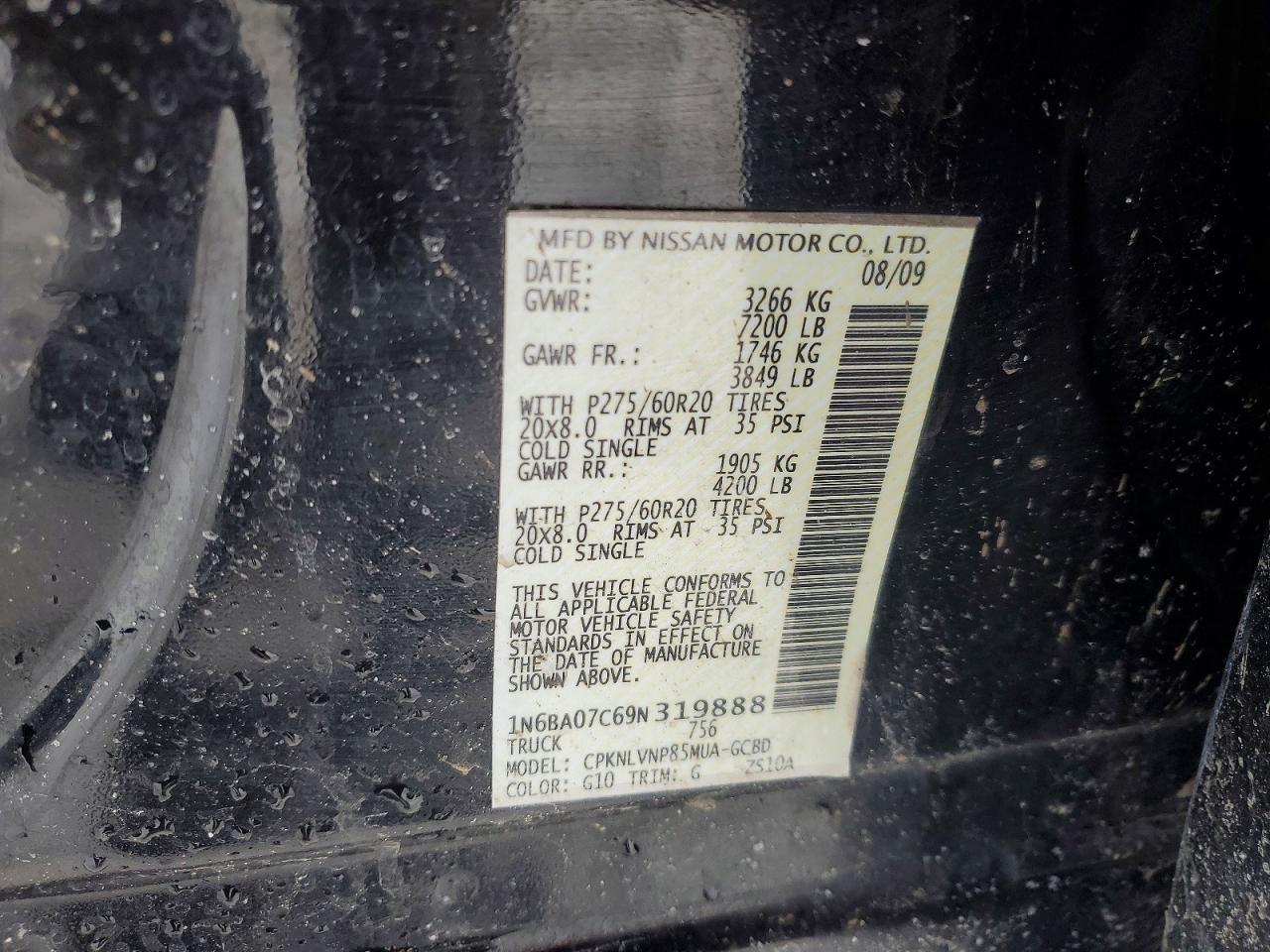 2009 NISSAN TITAN XE photo 12