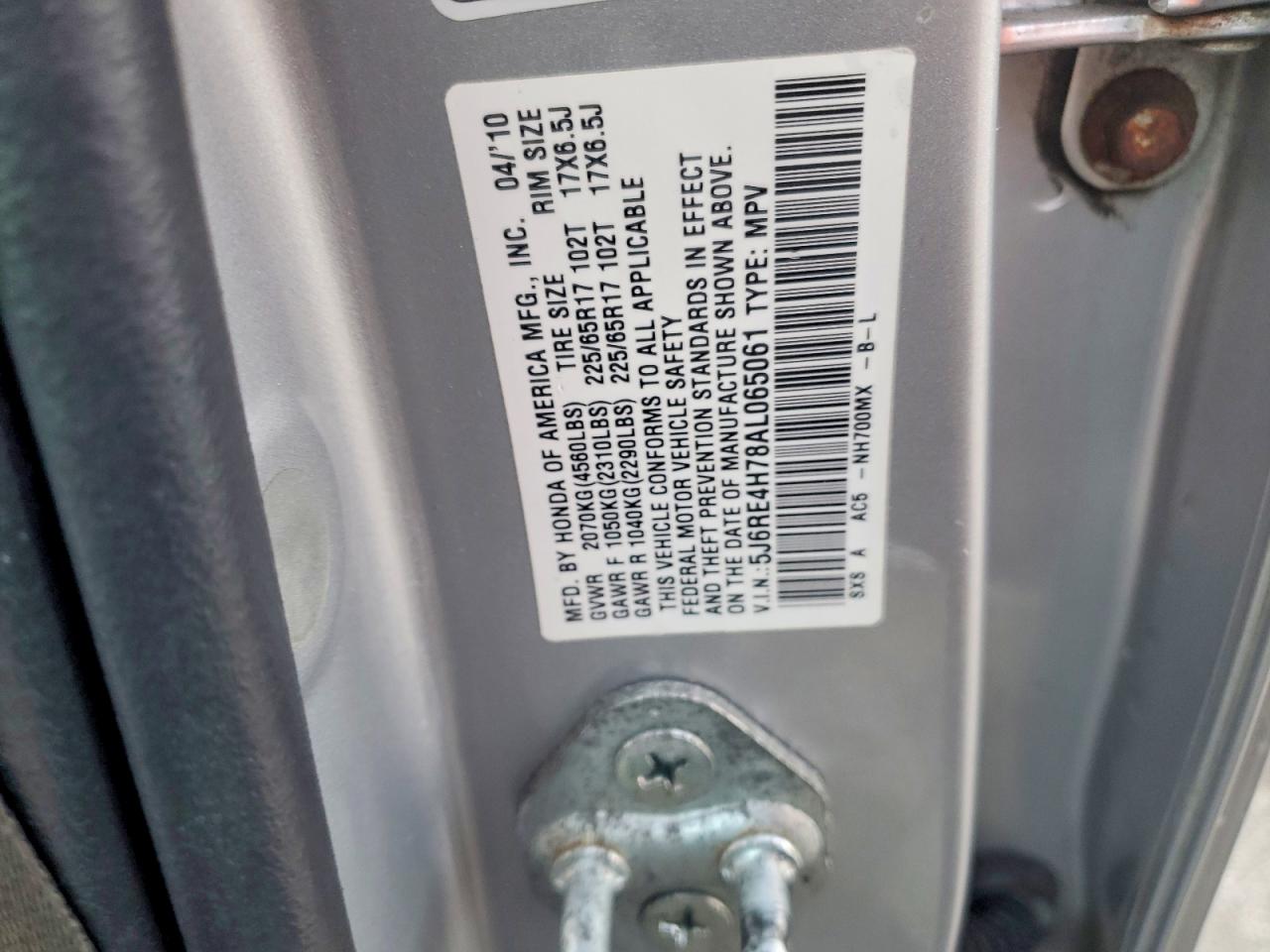 2010 HONDA CR-V EXL photo 14