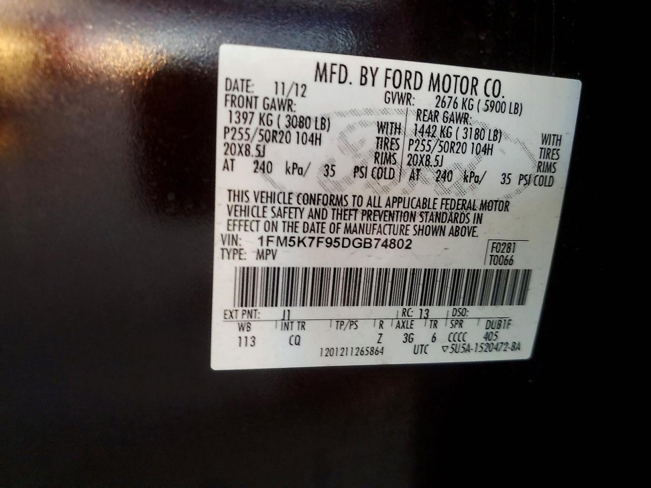 2013 FORD EXPLORER LIMITED photo 23