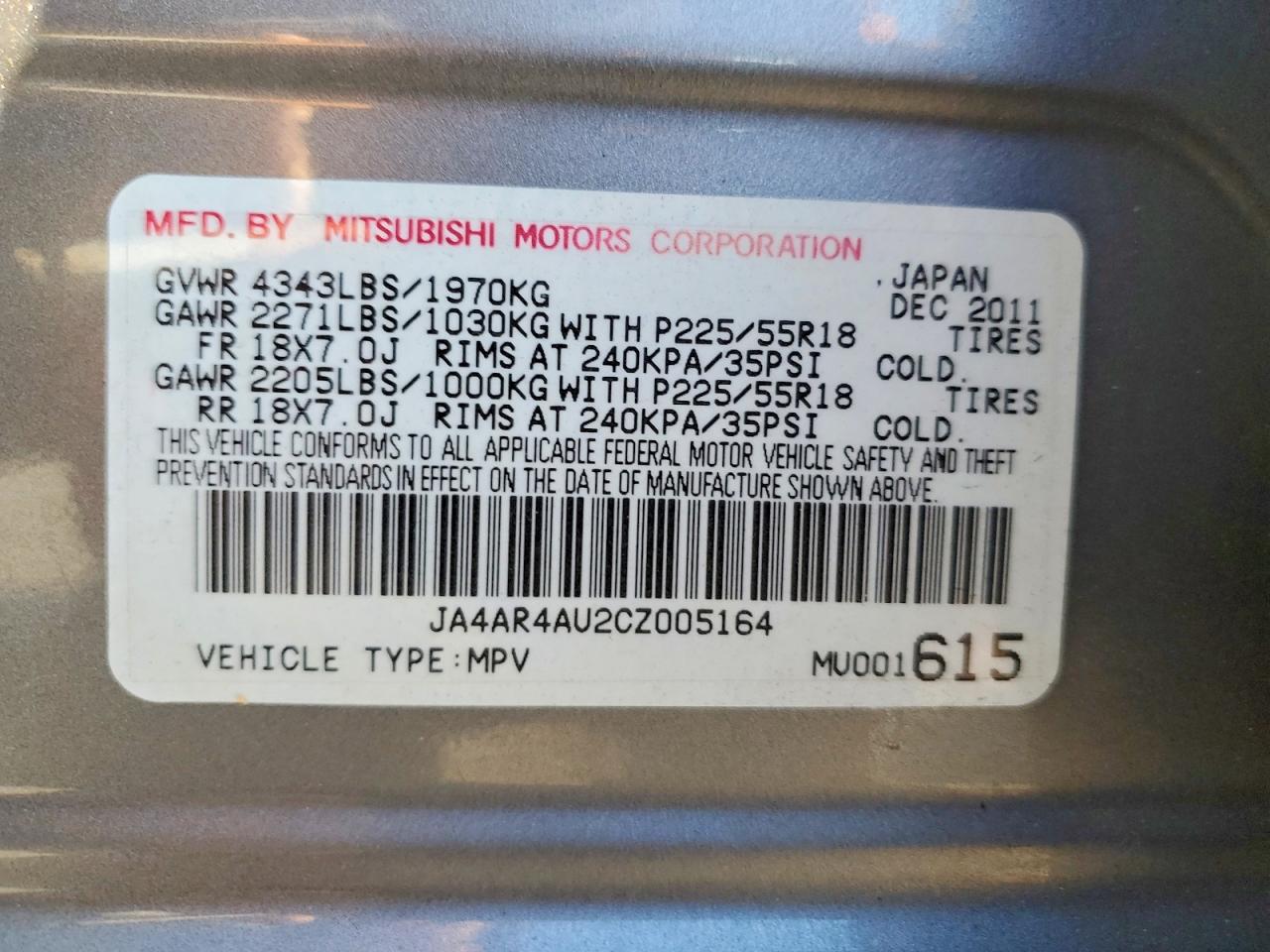 2012 MITSUBISHI OUTLANDER SPORT SE photo 13