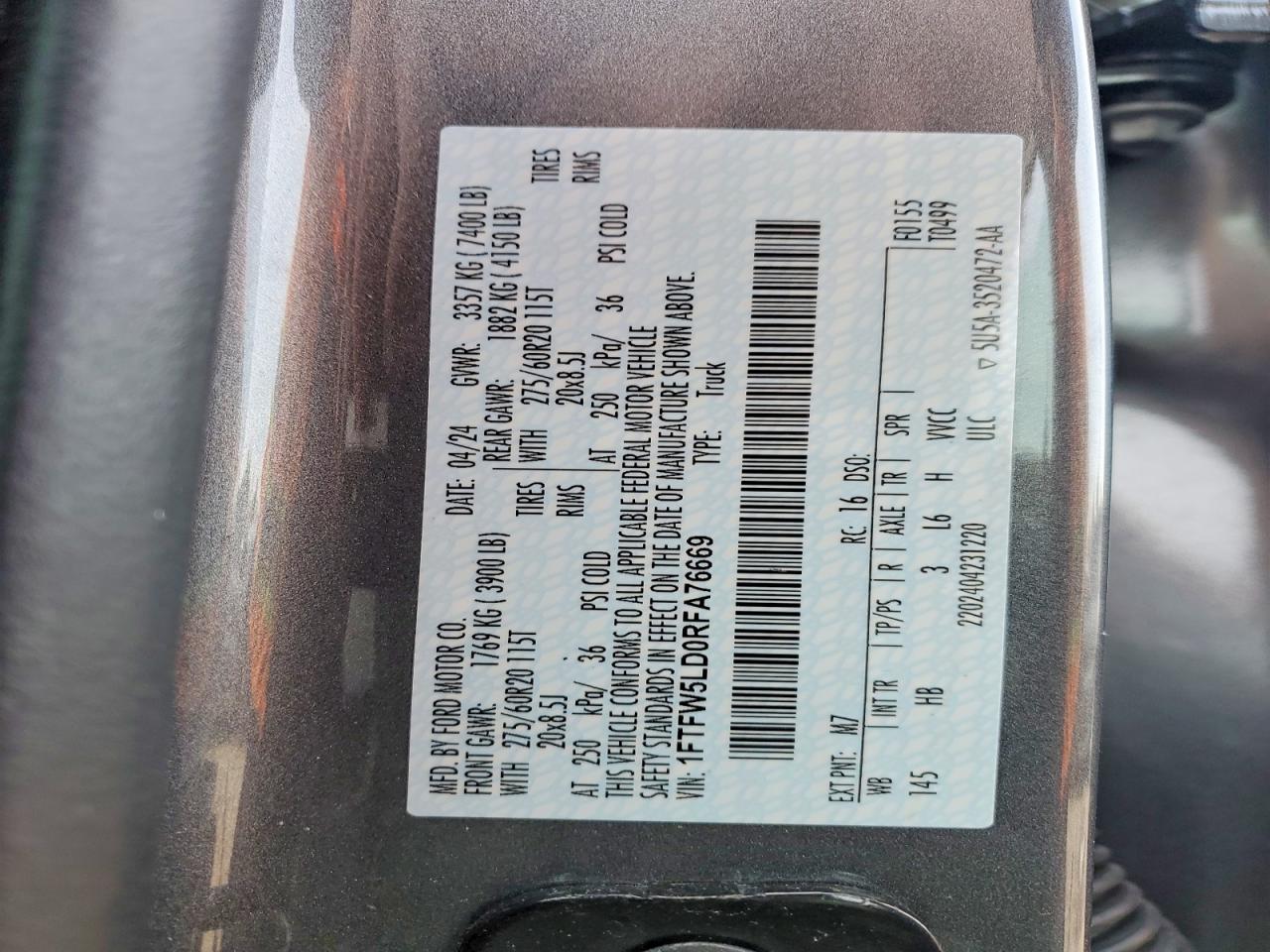 2024 FORD F150 LARIAT photo 23