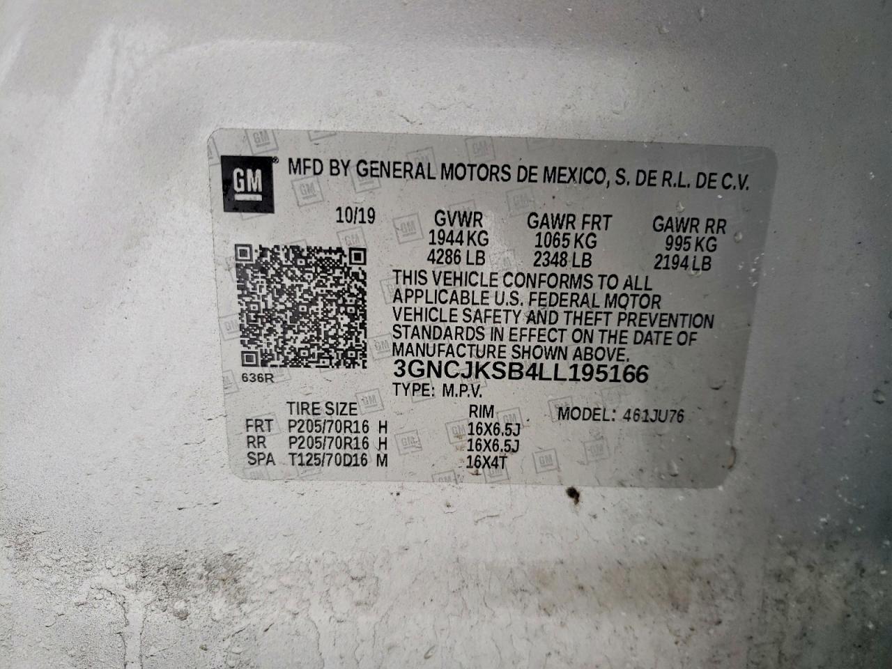 2020 CHEVROLET TRAX LS photo 13