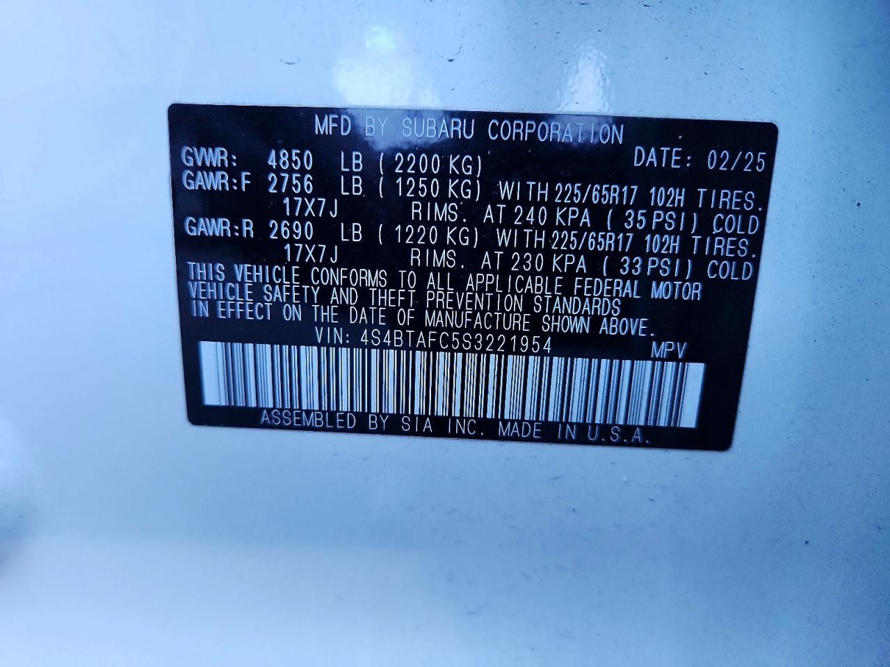2025 SUBARU OUTBACK PREMIUM photo 13