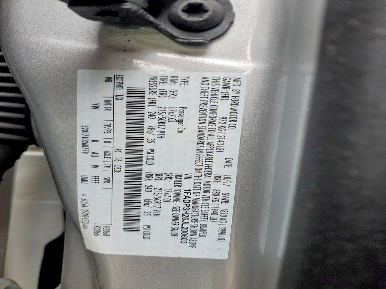 2018 FORD FOCUS SEL photo 12