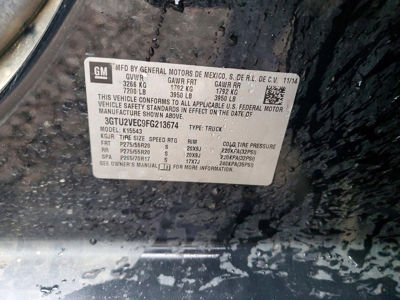 2015 GMC SIERRA K1500 SLT photo 12