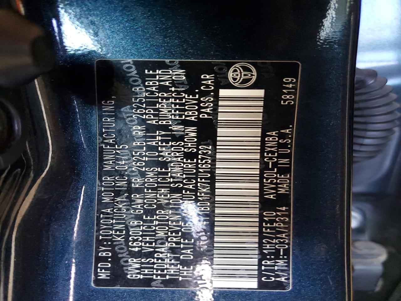 2015 TOYOTA CAMRY HYBRID photo 25