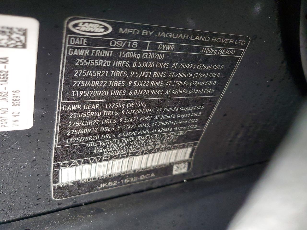 2019 LAND ROVER RANGE ROVER SPORT SUPERCHARGED DYNAMIC photo 27