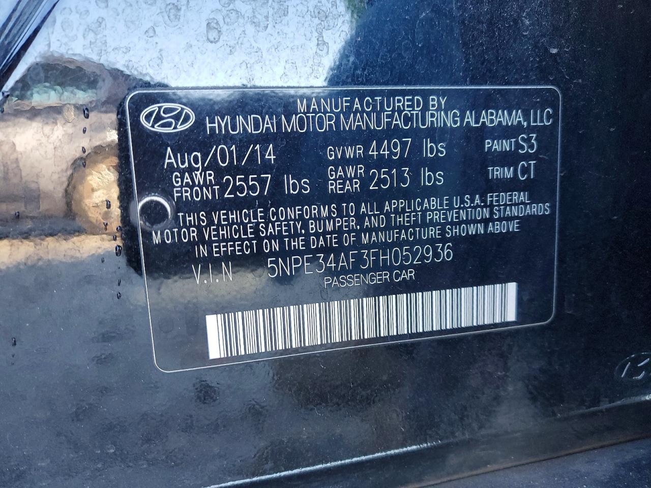 2015 HYUNDAI SONATA SPORT photo 23