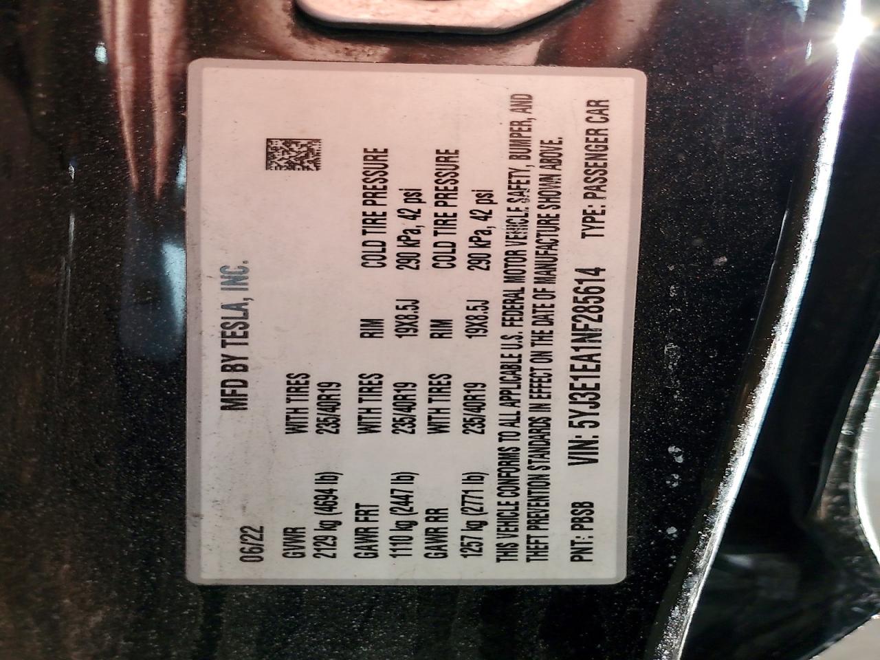 2022 TESLA MODEL 3 photo 12