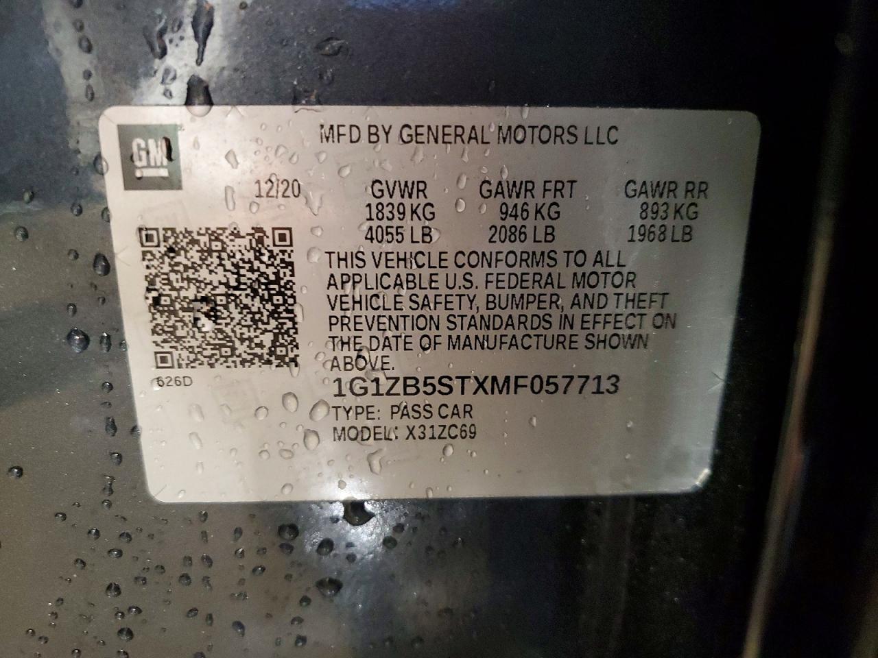 2021 CHEVROLET MALIBU LS photo 13