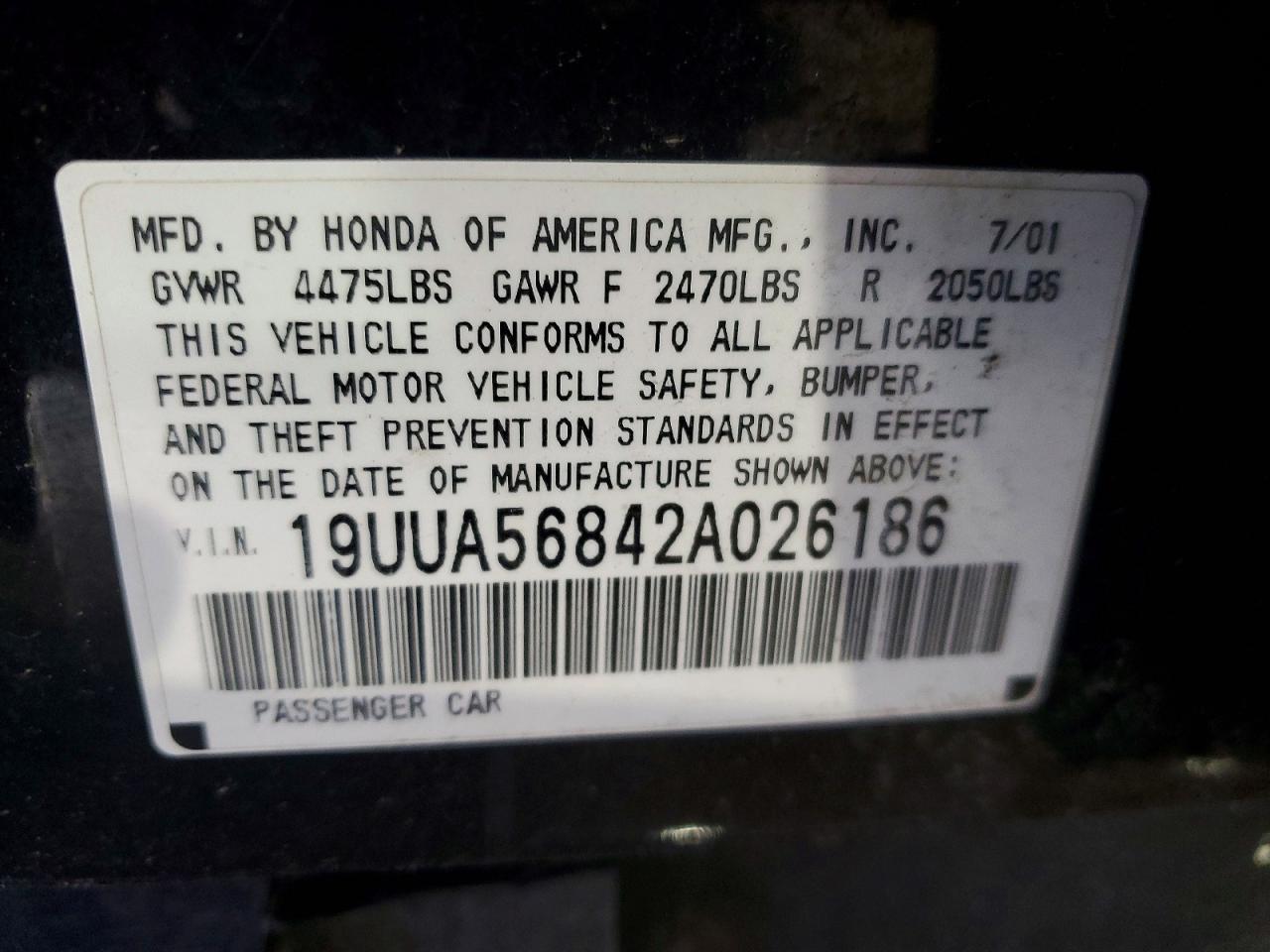 2002 ACURA 3.2TL TYPE-S photo 23
