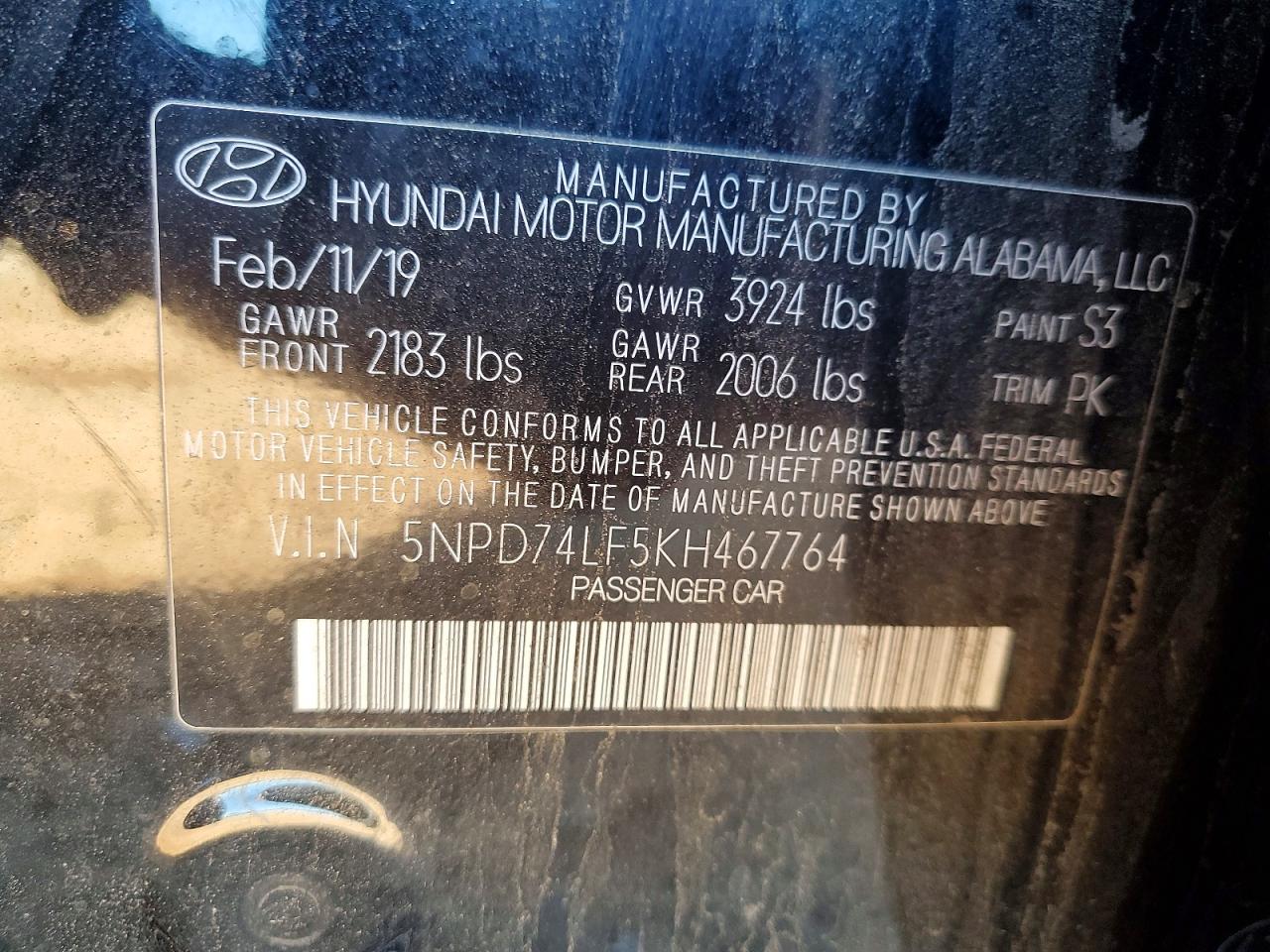 2019 HYUNDAI ELANTRA SE photo 12