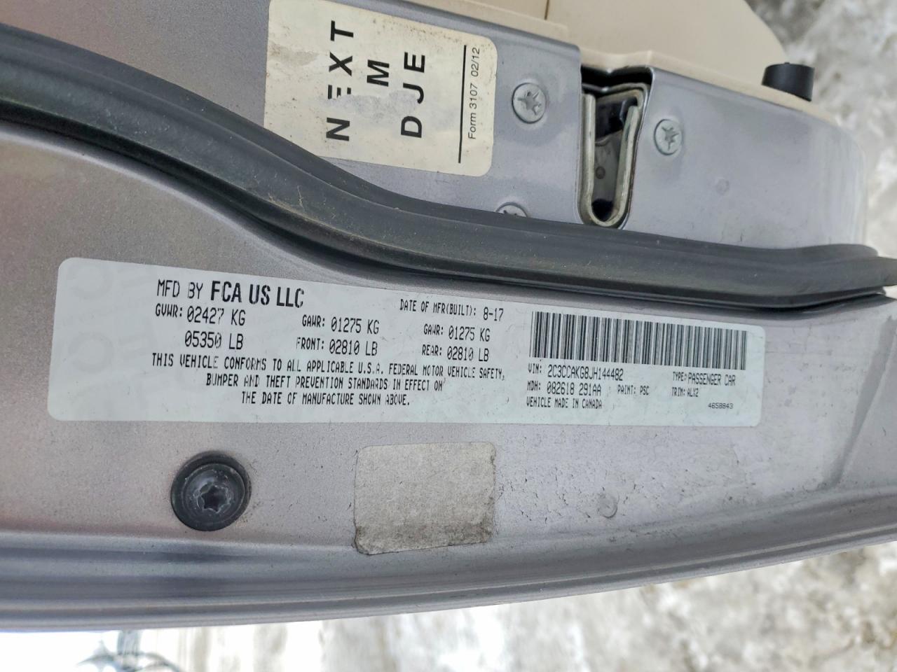 2018 CHRYSLER 300 LIMITED photo 12