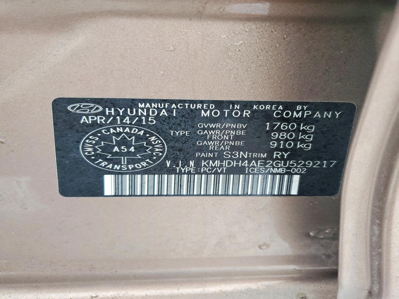 2016 HYUNDAI ELANTRA SE photo 12