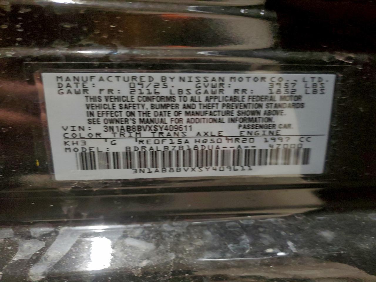 2025 NISSAN SENTRA S photo 12
