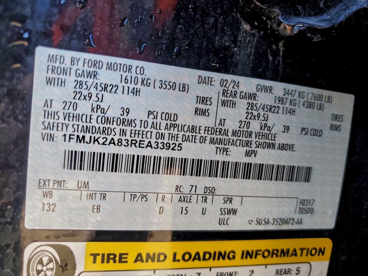 2024 FORD EXPEDITION MAX LIMITED photo 14