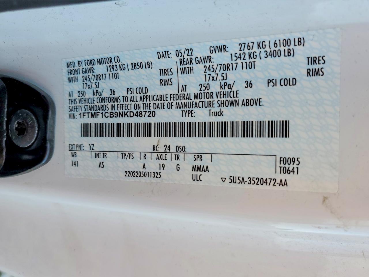 2022 FORD F150 photo 13