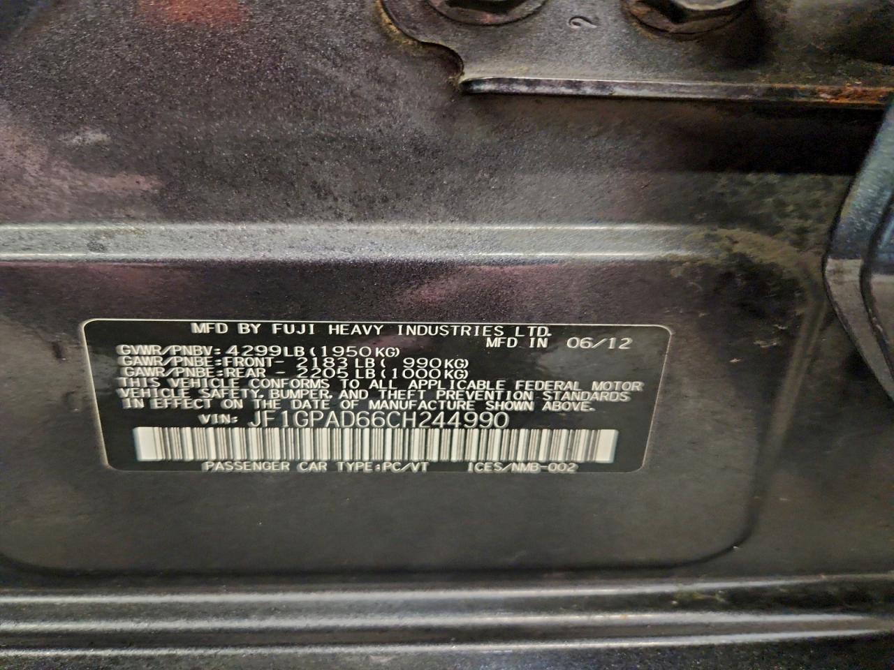 2012 SUBARU IMPREZA PREMIUM photo 12
