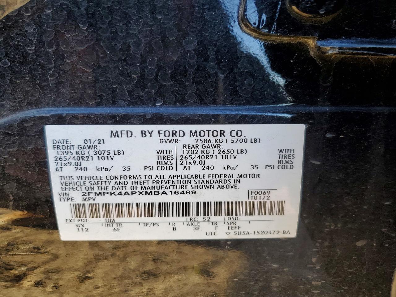 2021 FORD EDGE ST photo 14