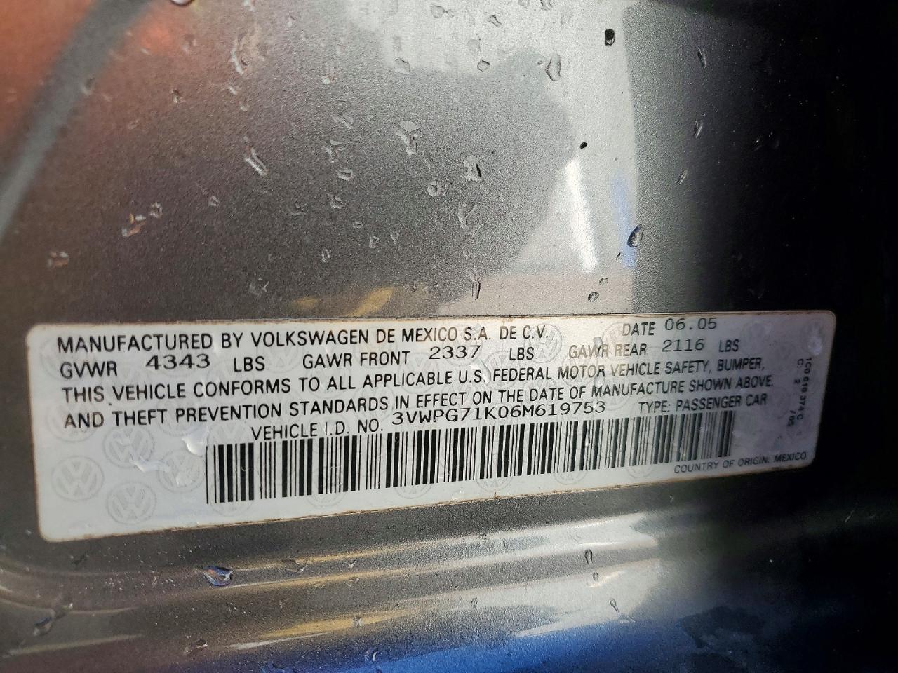 2006 VOLKSWAGEN JETTA VALUE photo 23