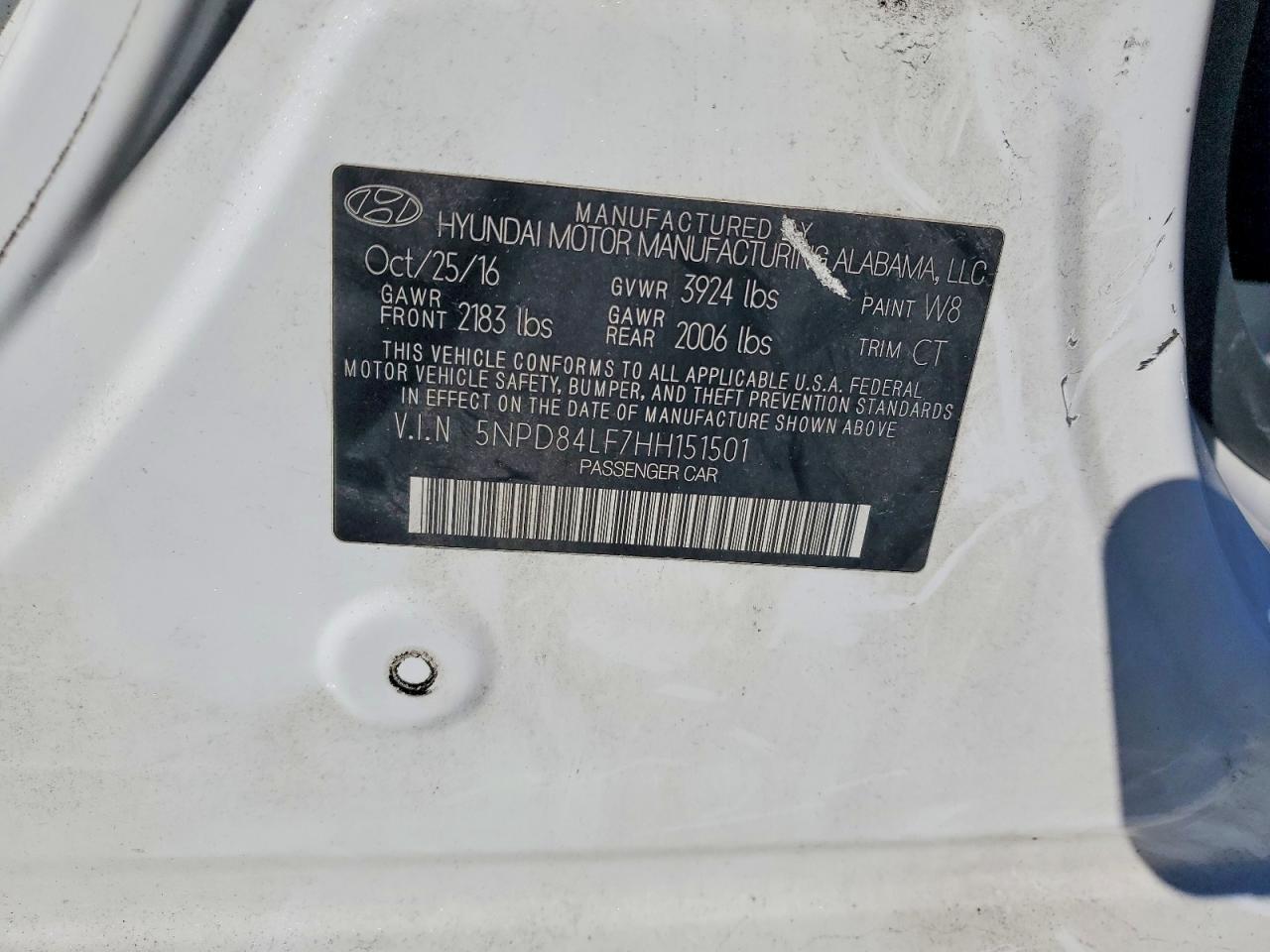 2017 HYUNDAI ELANTRA SE photo 12