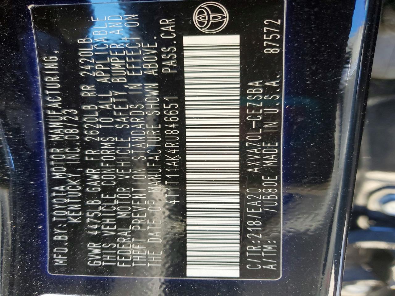 2024 TOYOTA CAMRY SE NIGHT SHADE photo 25