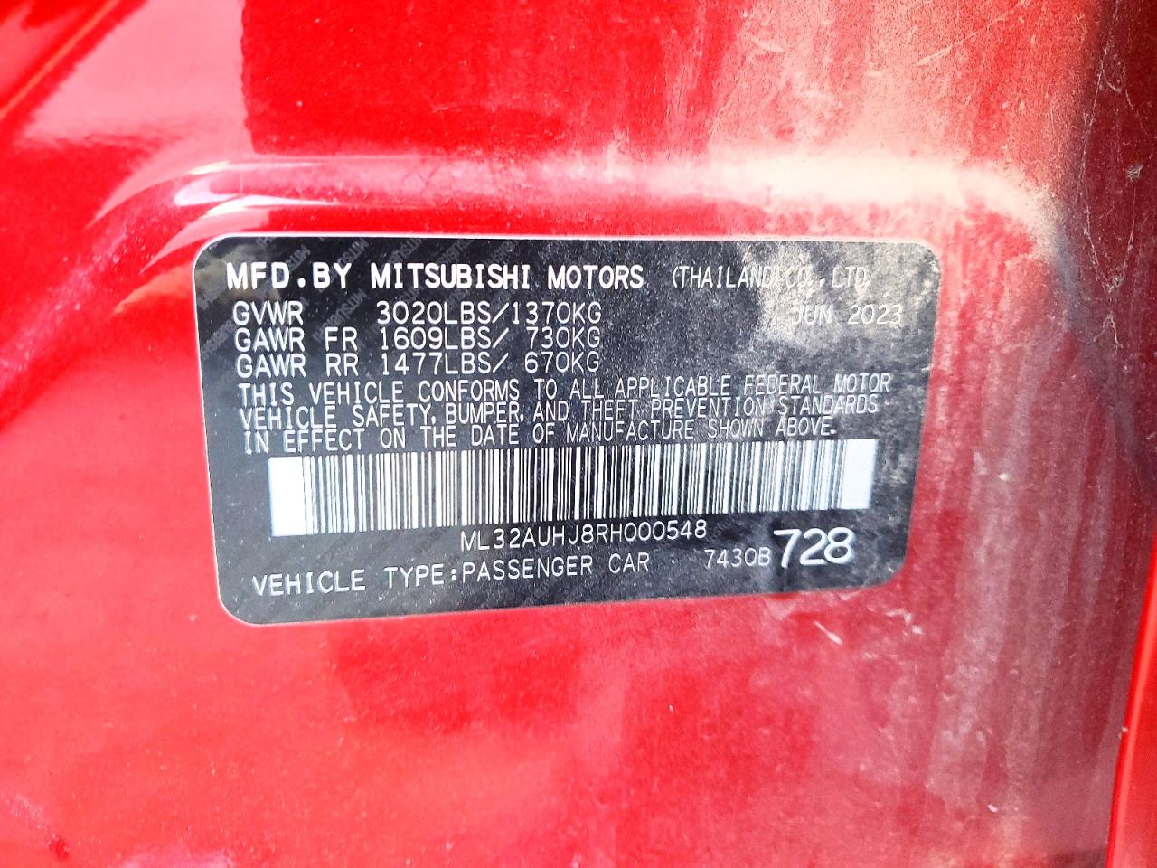 2024 MITSUBISHI MIRAGE ES photo 12