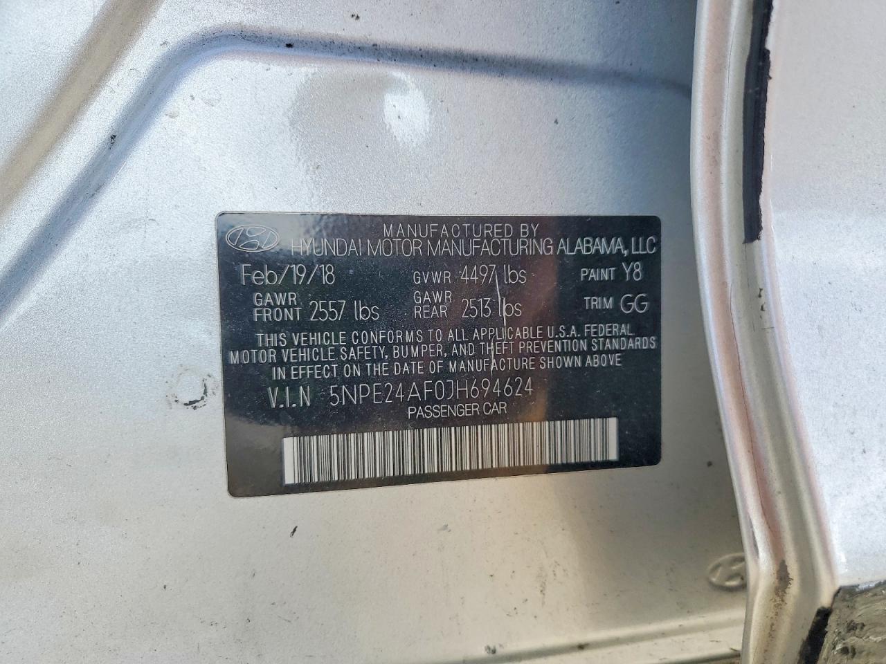 2018 HYUNDAI SONATA SE photo 13