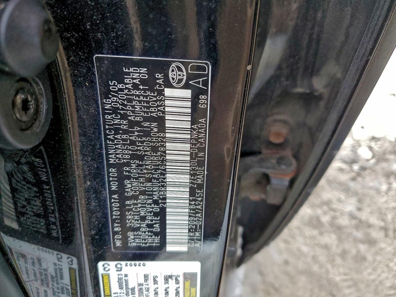2006 TOYOTA COROLLA CE photo 12