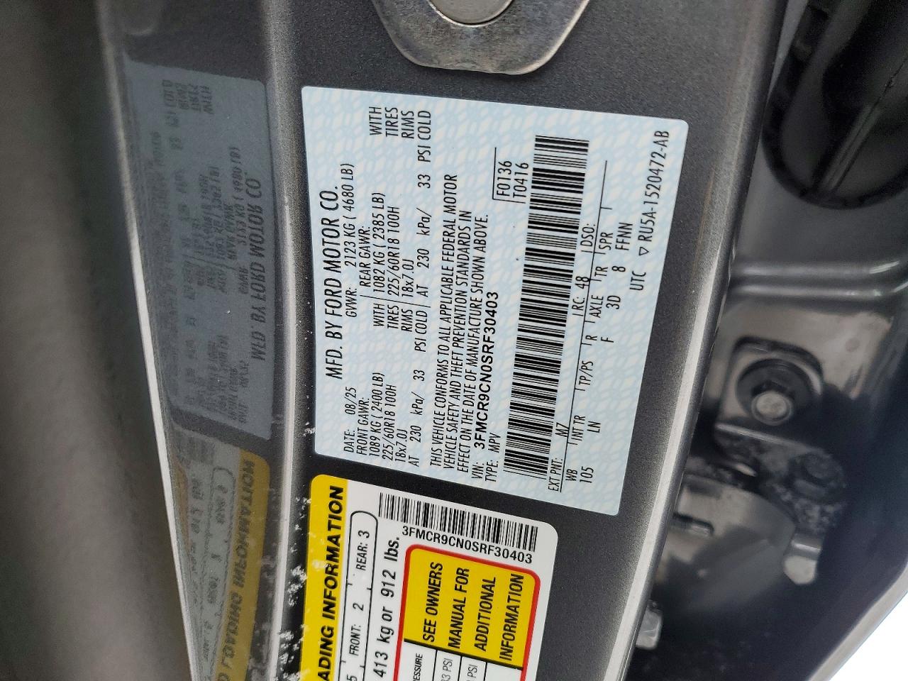 2025 FORD BRONCO SPORT OUTER BANKS photo 13
