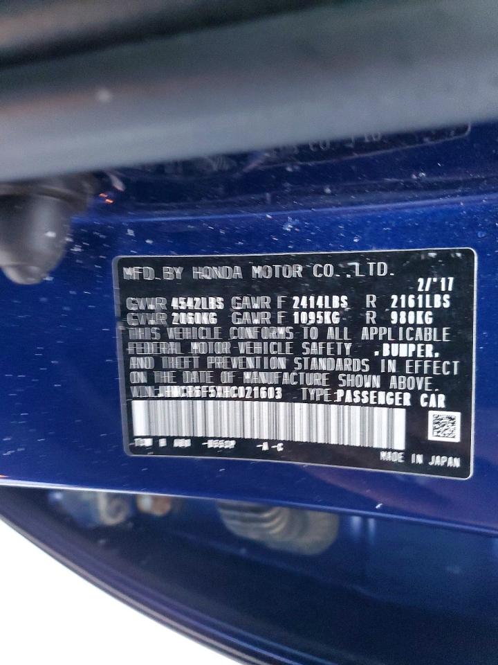 2017 HONDA ACCORD HYBRID EXL photo 13