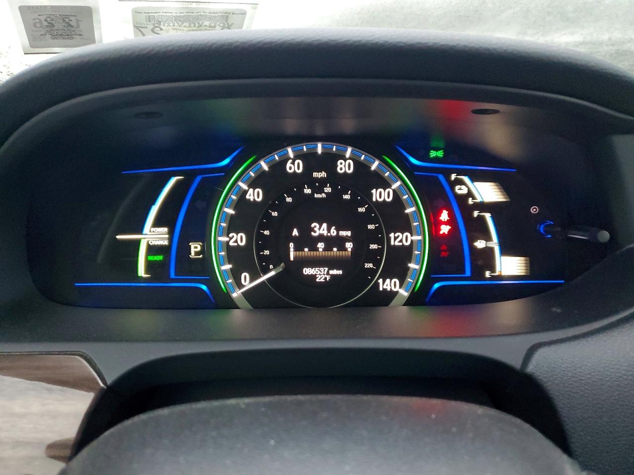 2017 HONDA ACCORD HYBRID EXL photo 9