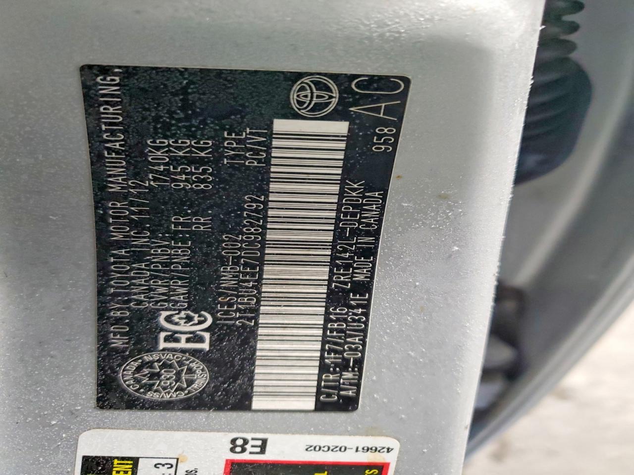 2013 TOYOTA COROLLA BASE photo 13