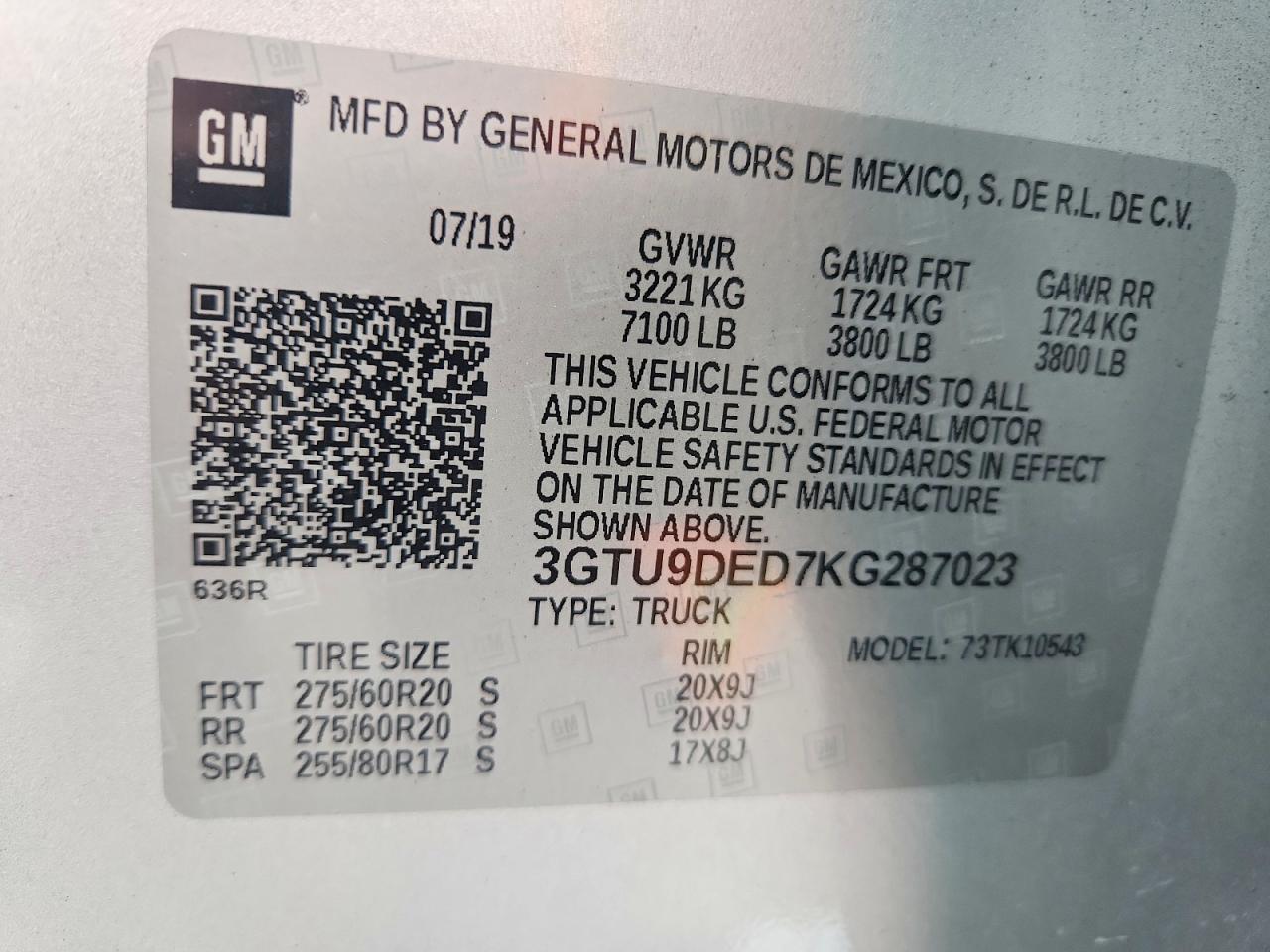 2019 GMC SIERRA K1500 SLT photo 13