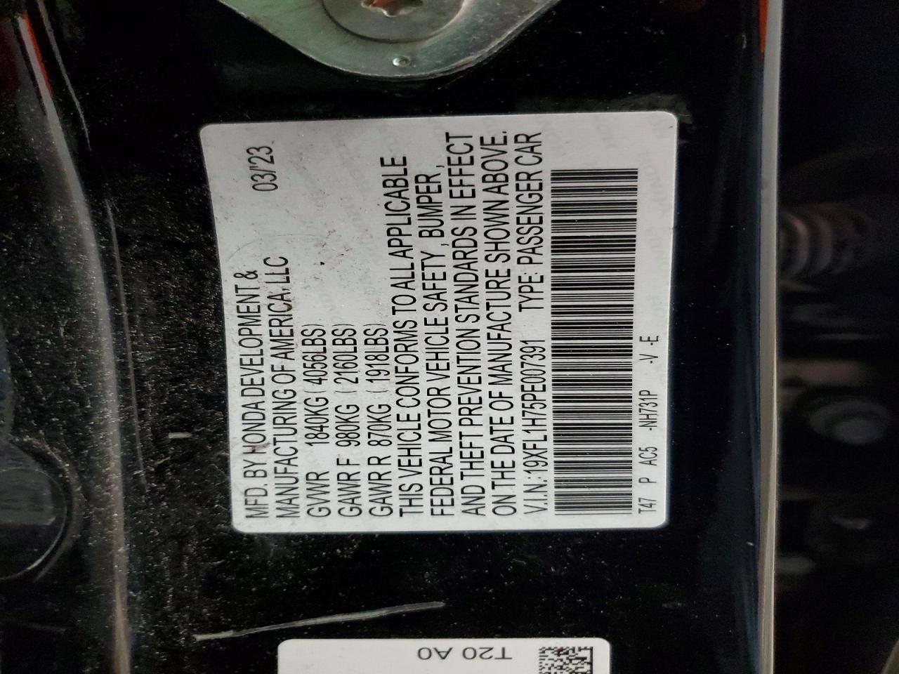 2023 HONDA CIVIC EXL photo 12