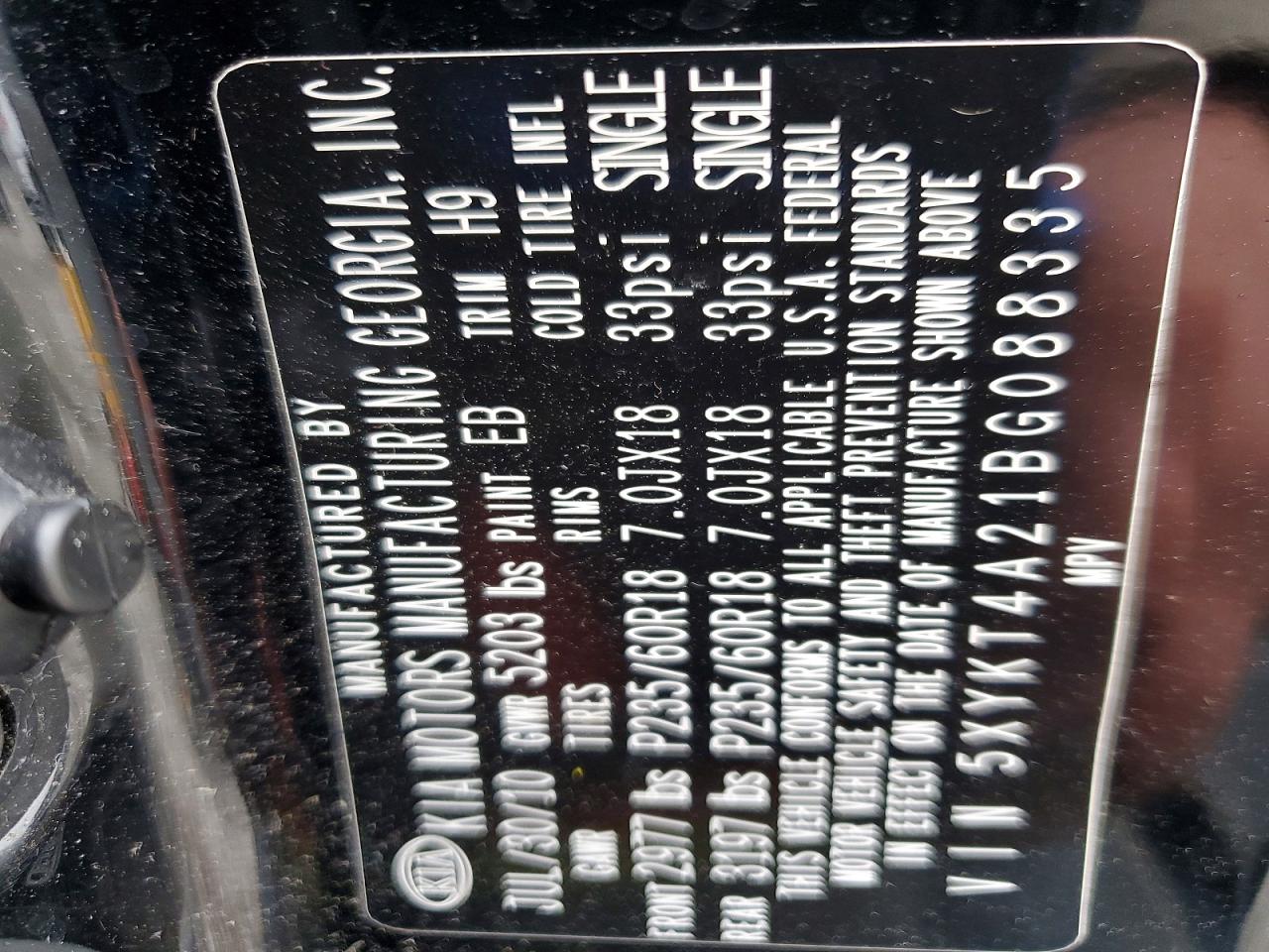 2011 KIA SORENTO BASE photo 12