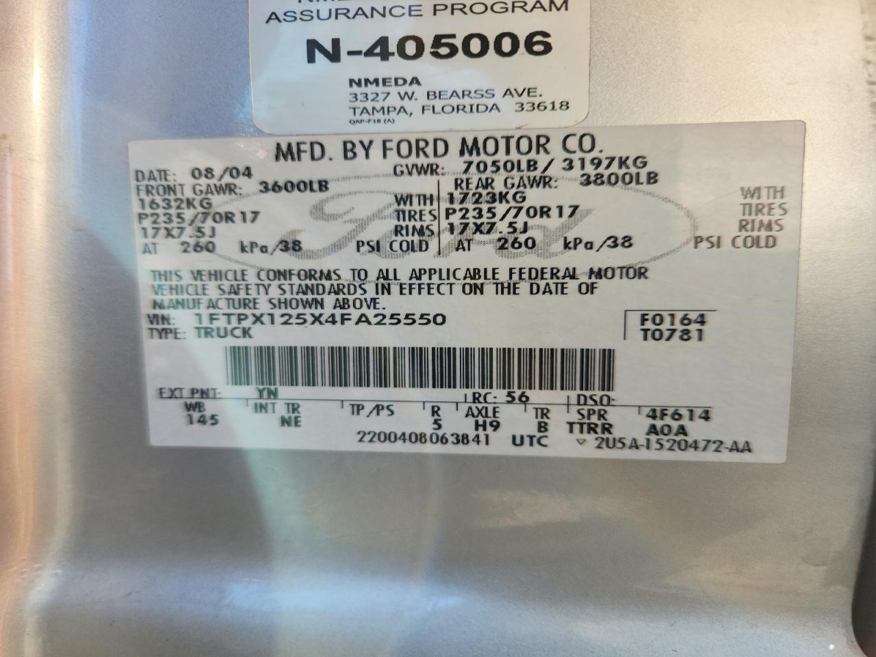 2004 FORD F150 photo 45