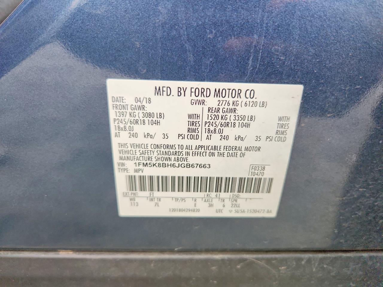 2018 FORD EXPLORER photo 37