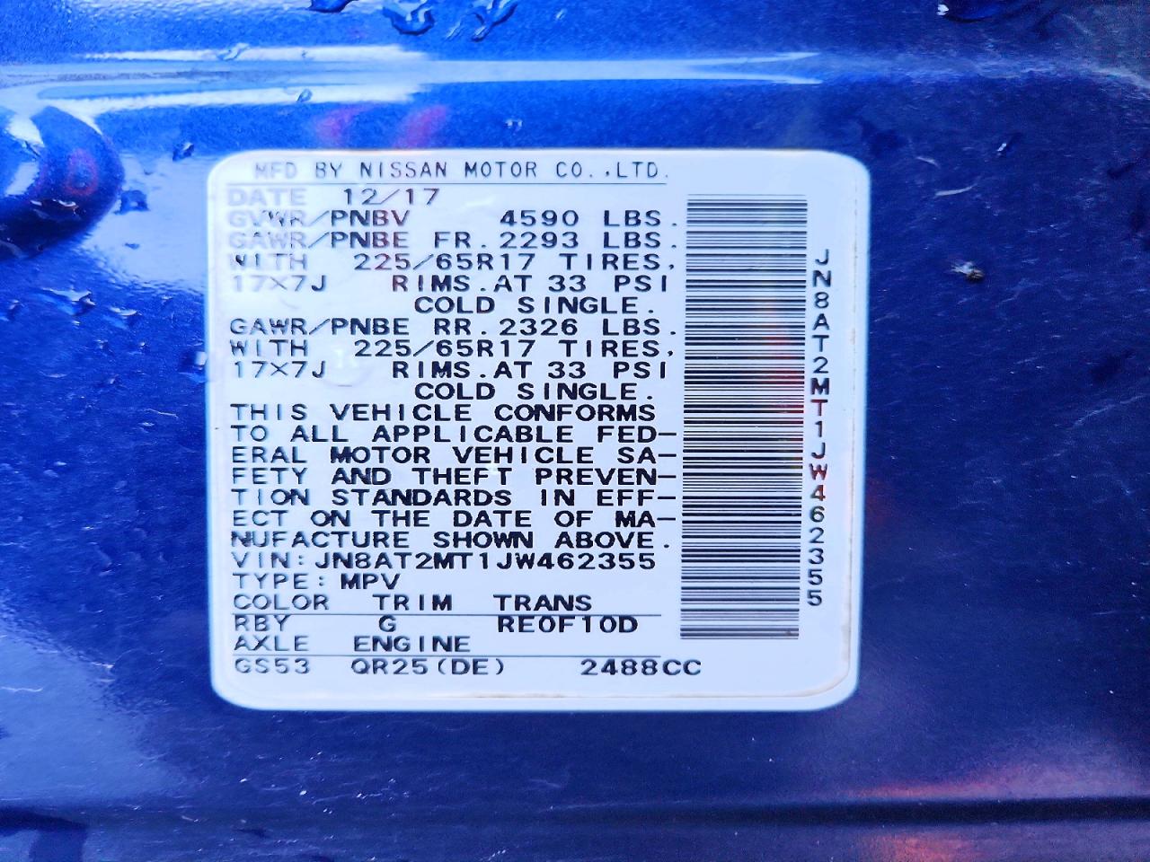 2018 NISSAN ROGUE S photo 25