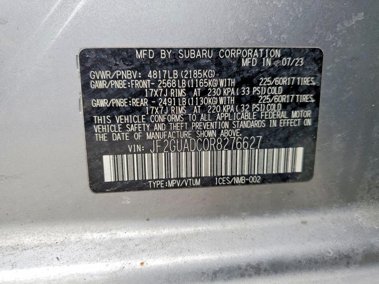 2024 SUBARU CROSSTREK PREMIUM photo 12