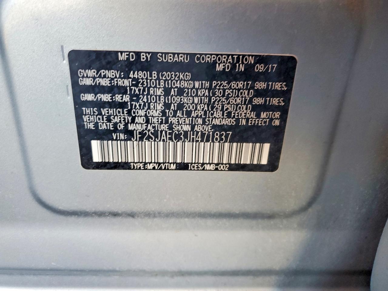 2018 SUBARU FORESTER 2.5I PREMIUM photo 13