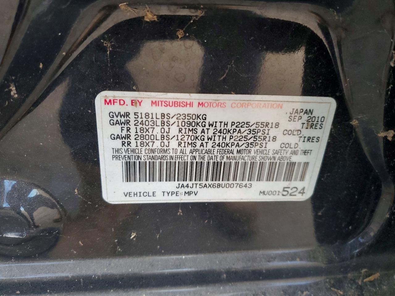 2011 MITSUBISHI OUTLANDER GT photo 13