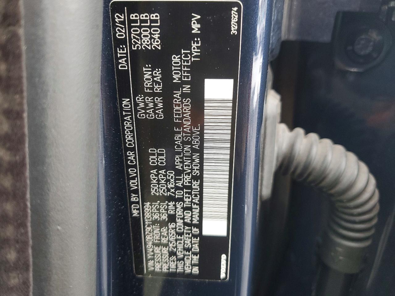 2012 VOLVO XC70 3.2 photo 12