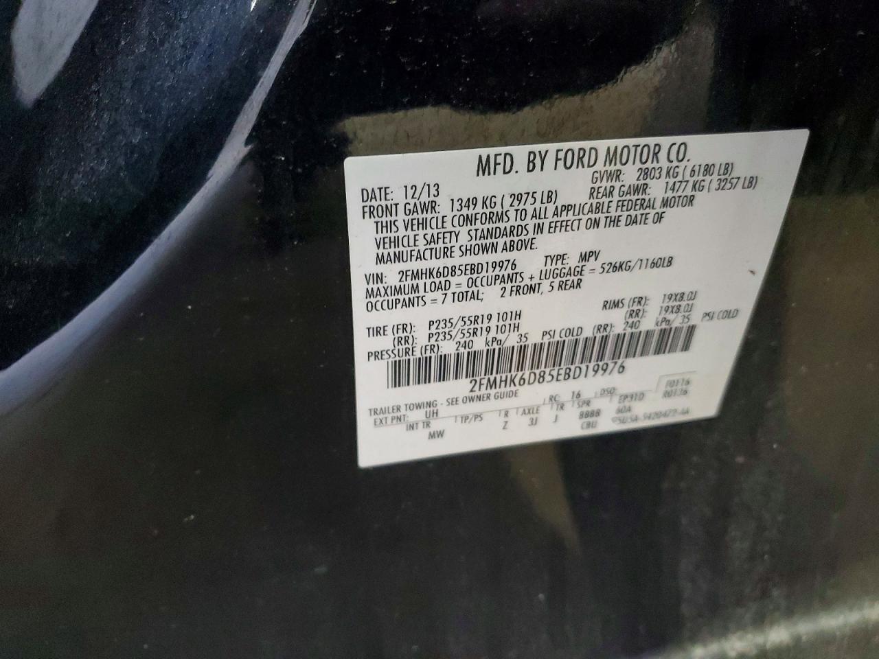 2014 FORD FLEX LIMITED photo 13