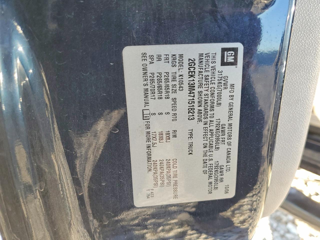 2007 CHEVROLET SILVERADO K1500 CREW CAB photo 12
