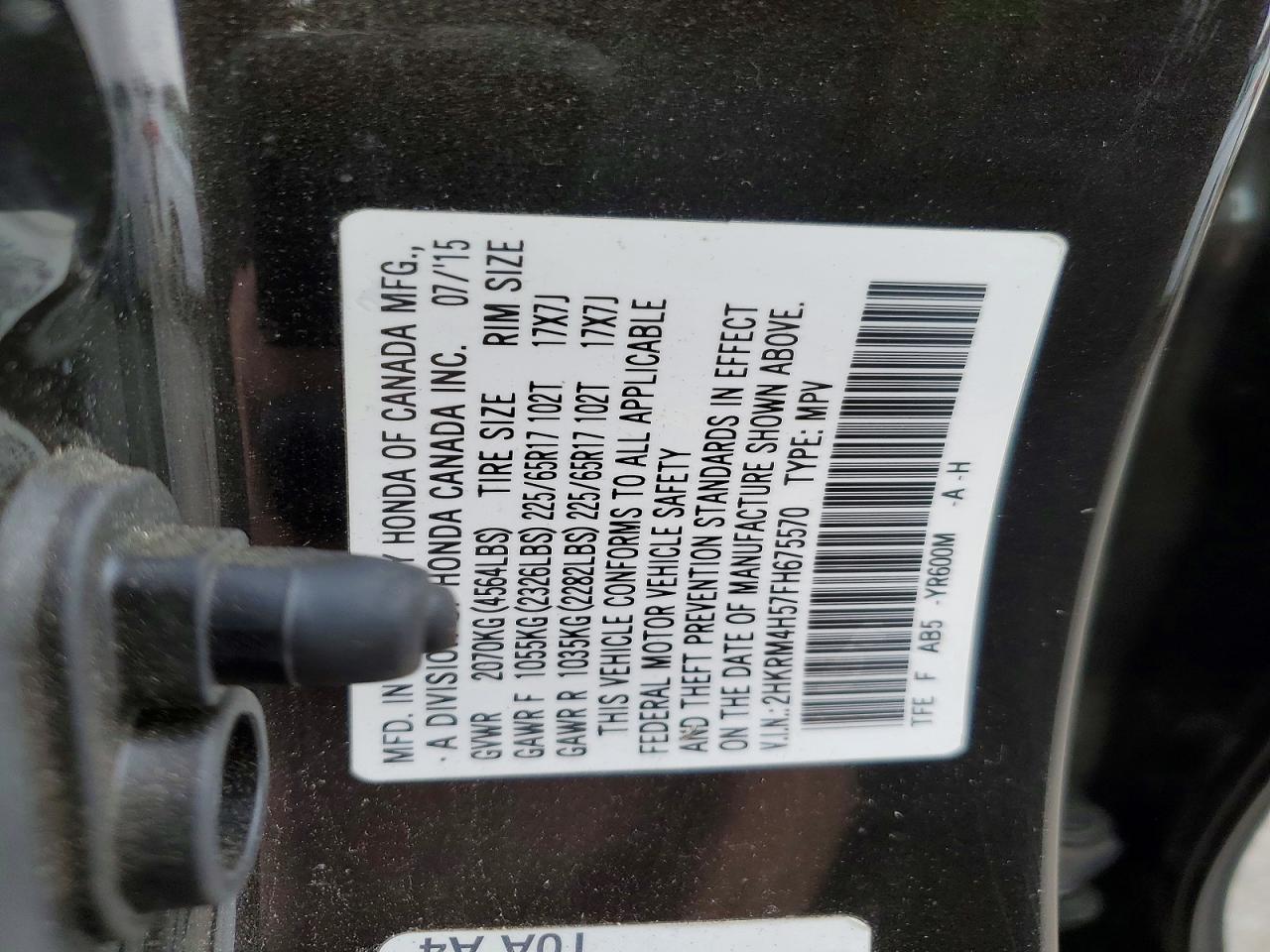2015 HONDA CR-V EX photo 13
