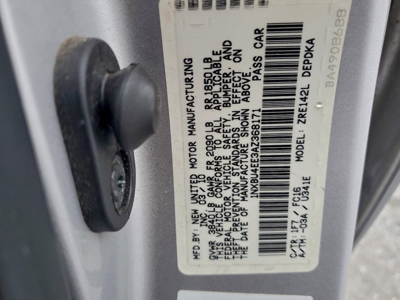 2010 TOYOTA COROLLA BASE photo 12