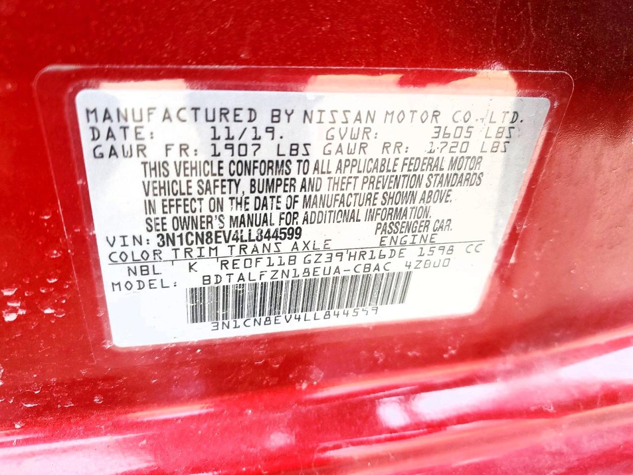 2020 NISSAN VERSA SV photo 23